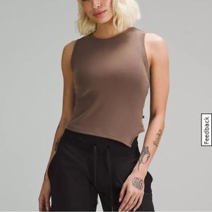 NWT Lululemon Athletica Asymmetrical Hem Tank Top in Java